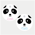 Tarjetitas redondas Panda Pers 20u